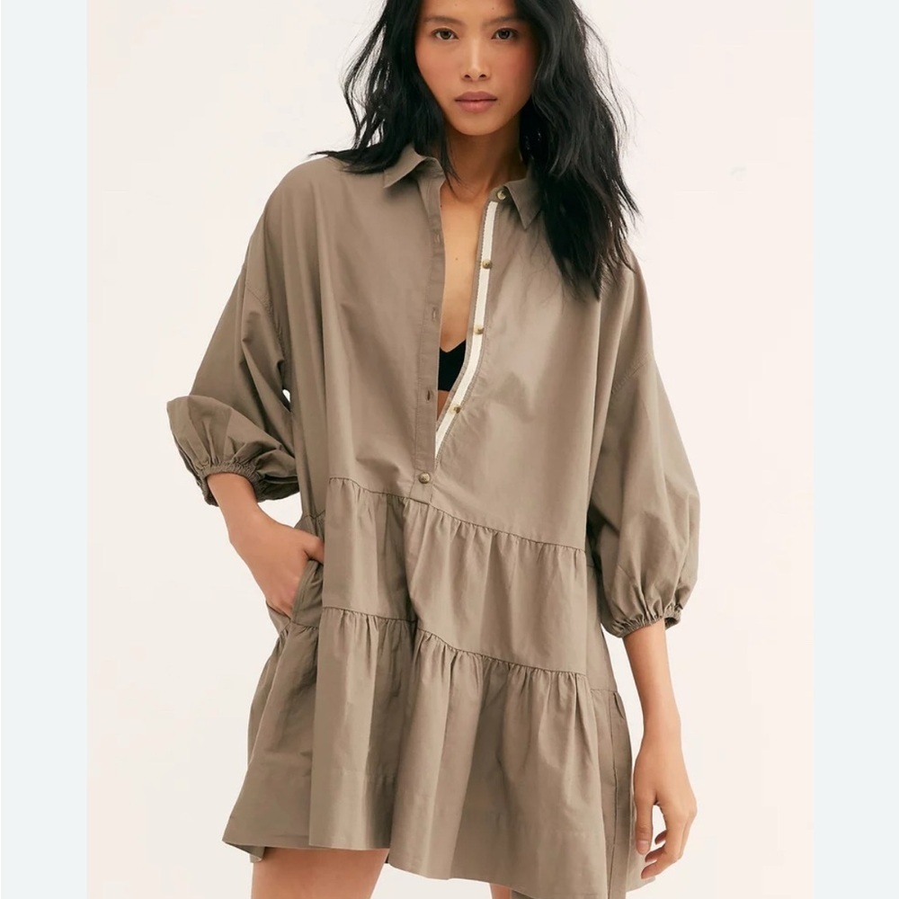 Free People Moon Struck shirt dress size xs